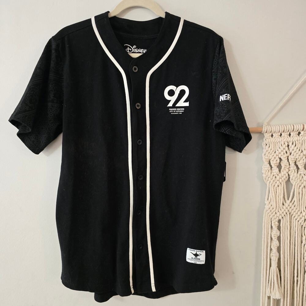 NWT Neff X Disney Jafar Baseball Jersey Aladdin Shirt Size S Small